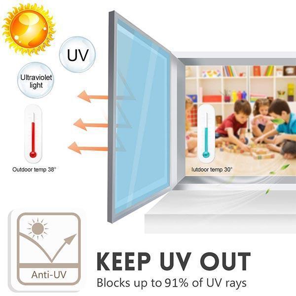 ☀️ 50% RABAT! 🔥 Varmeisolerende Privatlivsfilm – UV-beskyttelse, Nem Montering & Perfekt til Hjem og Kontor 🏠