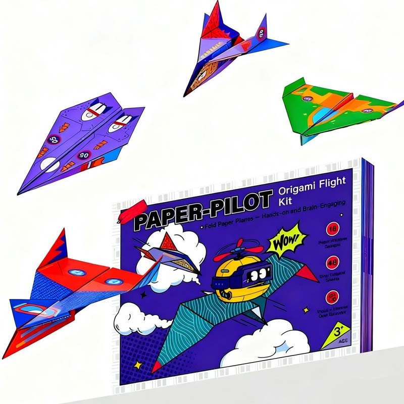 ✈️  Kreativt DIY-papirfly - Byg og kast 10 modeller, pædagogisk STEM-legetøj til børn 6-12 år 🎯🧠