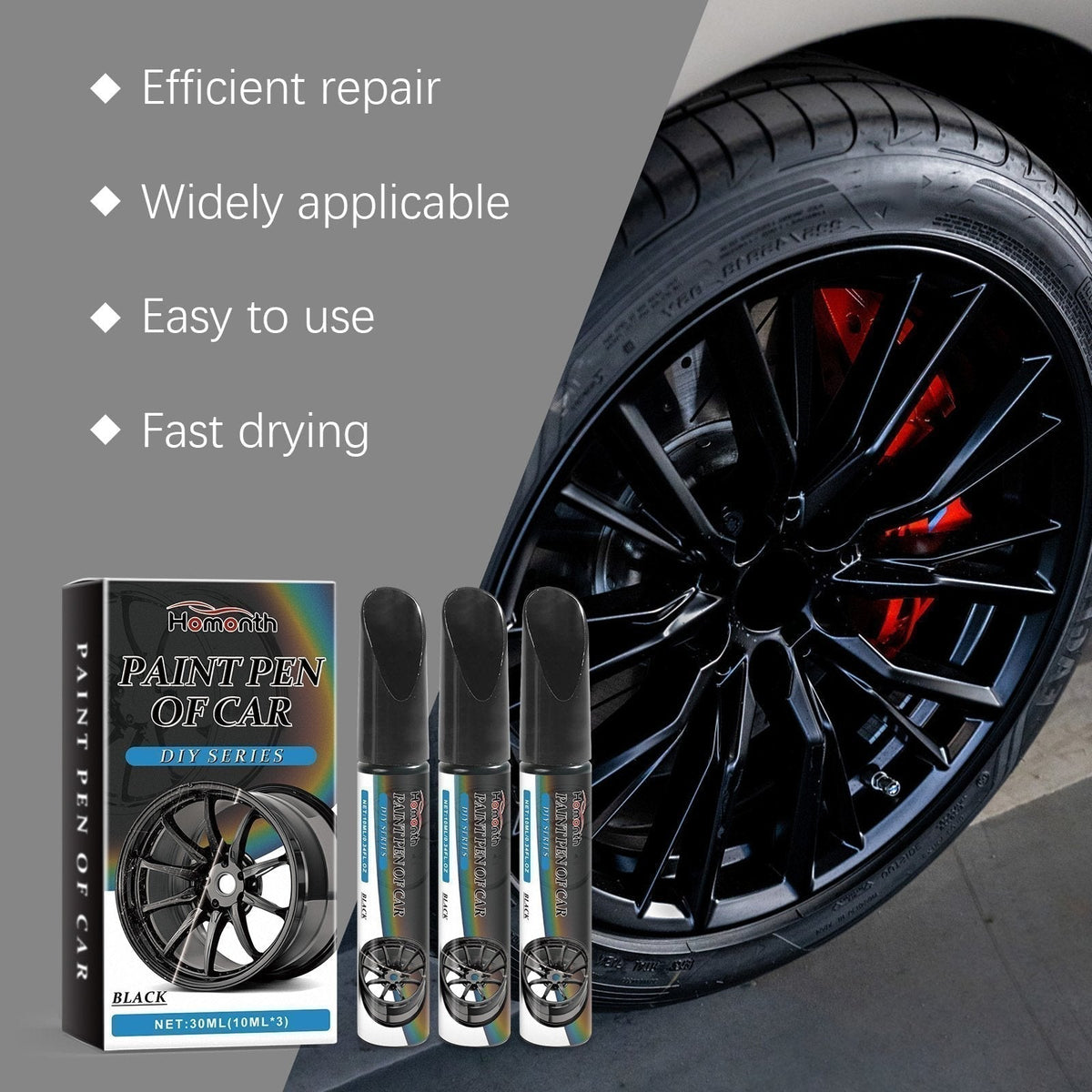 ✨ 57% RABAT NU! 🚗 Magisk reparationspen til bilen – reparer fælgridser på få minutter – permanent & drypfri formel 🛠️