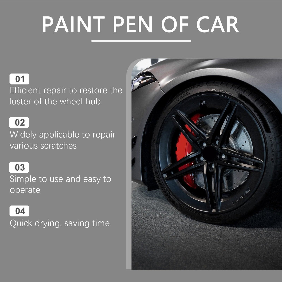 ✨ 57% RABAT NU! 🚗 Magisk reparationspen til bilen – reparer fælgridser på få minutter – permanent & drypfri formel 🛠️