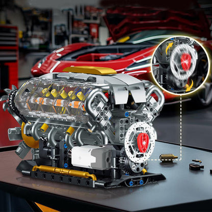 🎉 Sidste salgsdag: 50% RABAT + GRATIS FRAGT 🔥 Byggeklodser OHV V8 Small-Block motormodel-sæt