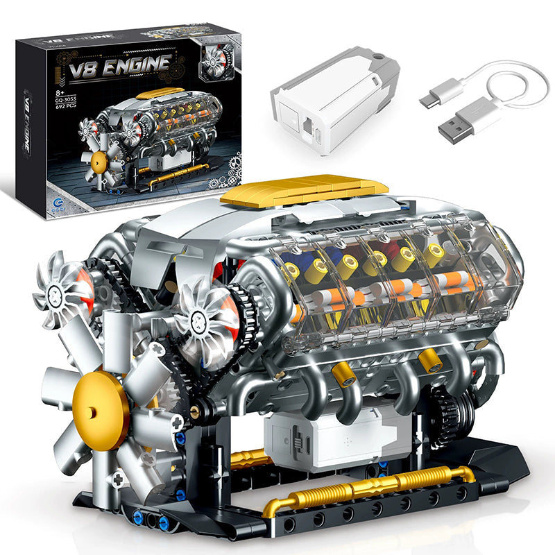 🎉 Sidste salgsdag: 50% RABAT + GRATIS FRAGT 🔥 Byggeklodser OHV V8 Small-Block motormodel-sæt