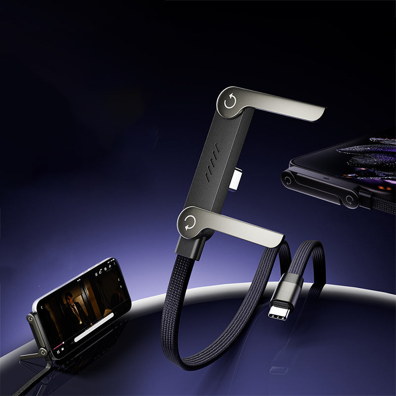 240 W hurtigopladerkabel med justerbar telefonholder