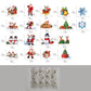 Sæt med lysende julevægsstickers