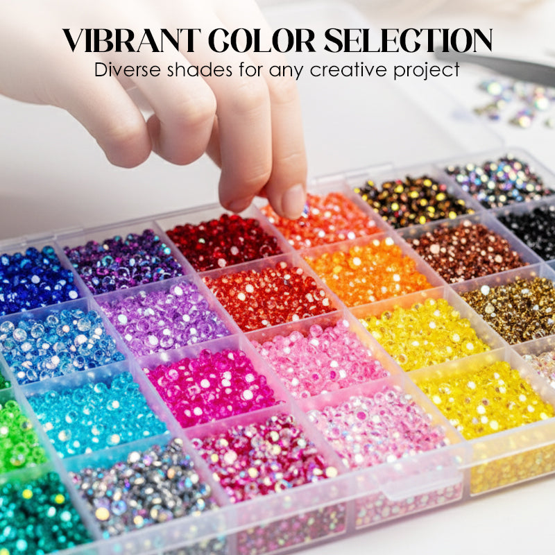 Flatback krystalglitrende rhinestones til håndværk