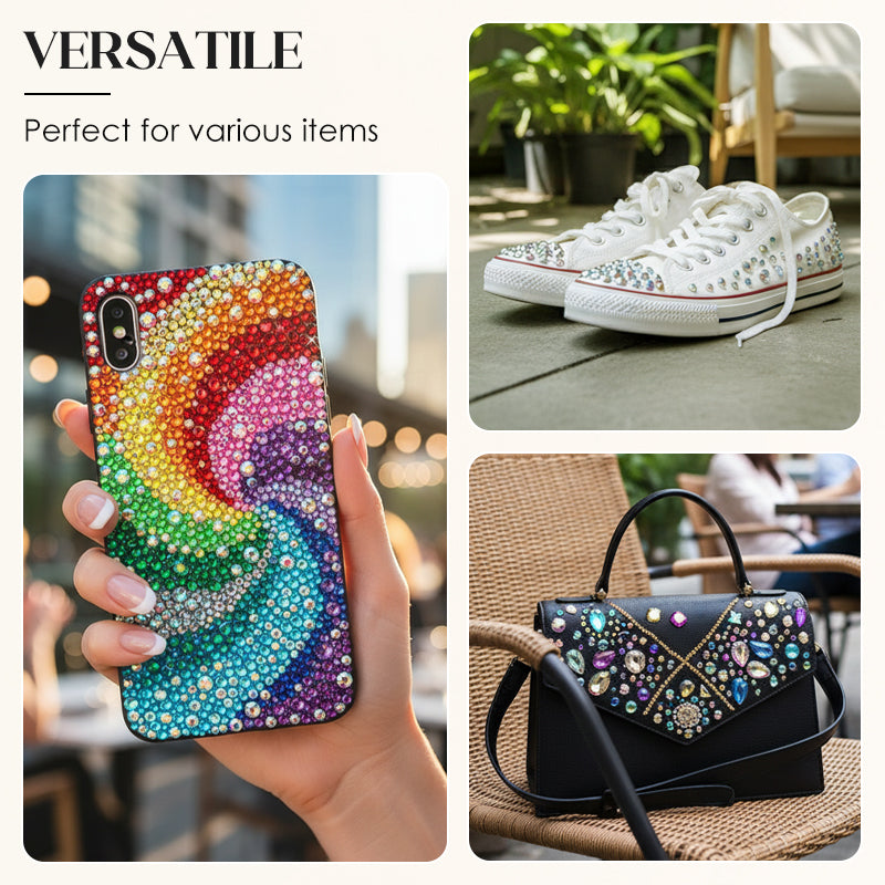 Flatback krystalglitrende rhinestones til håndværk