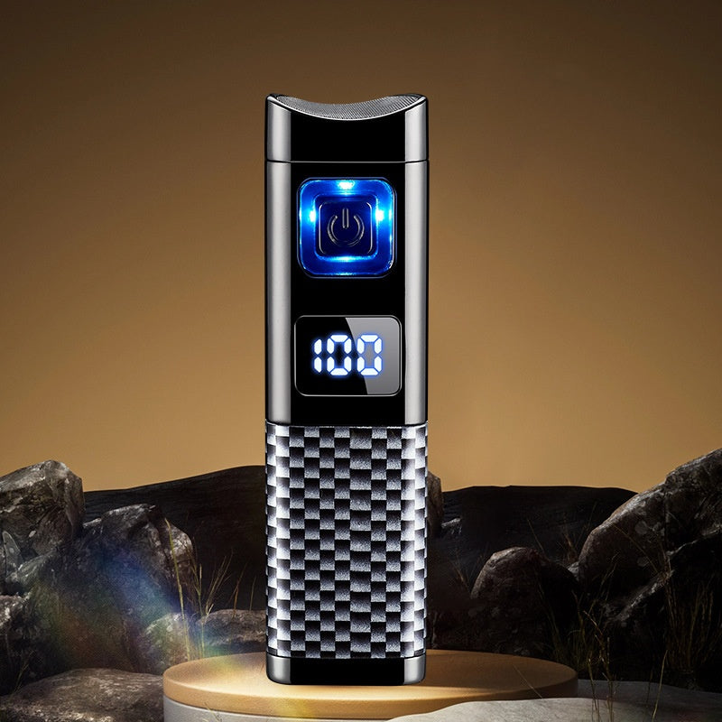 Genopladelig og genopfyldelig cigarbrænder med LED-display