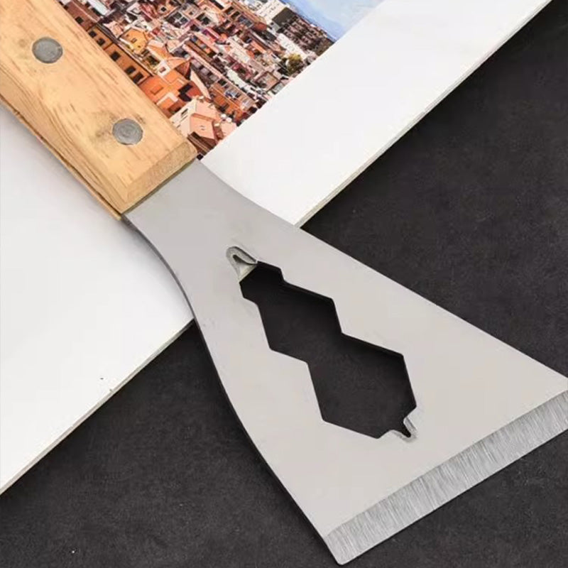 Multifunktionel spartel med træhåndtag