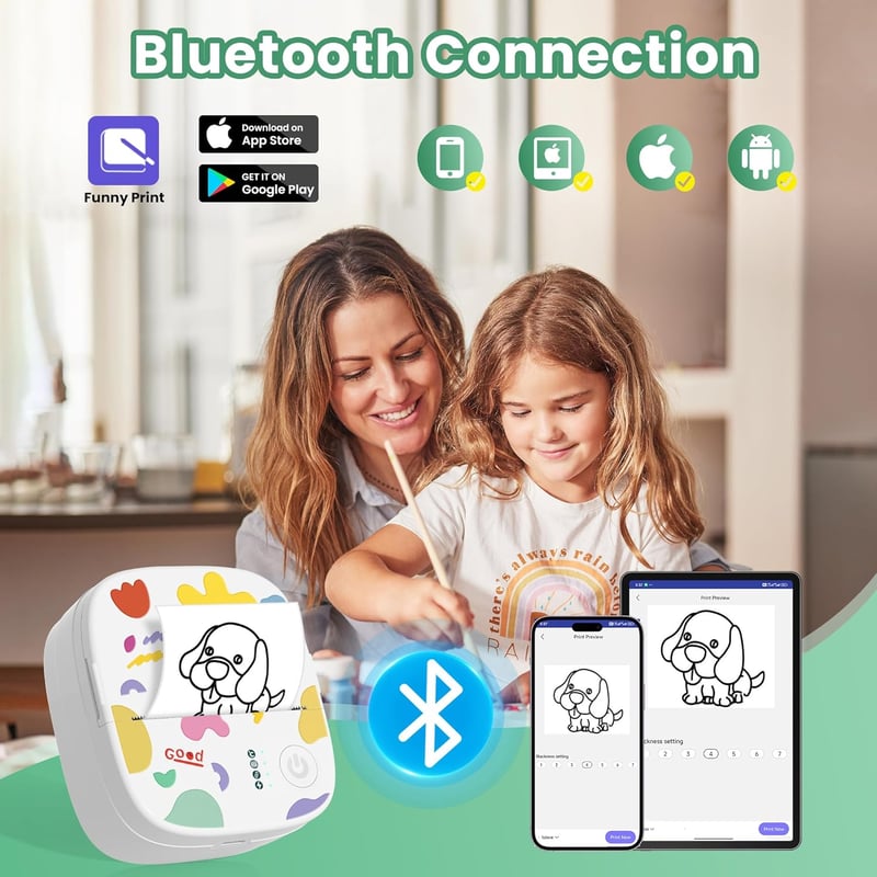 🎁 Juletilbud 50 % RABAT!! 🖨️ Mini bærbar klistermærkepriinter✨ Bærbar Bluetooth-printer til DIY og gaver🔖