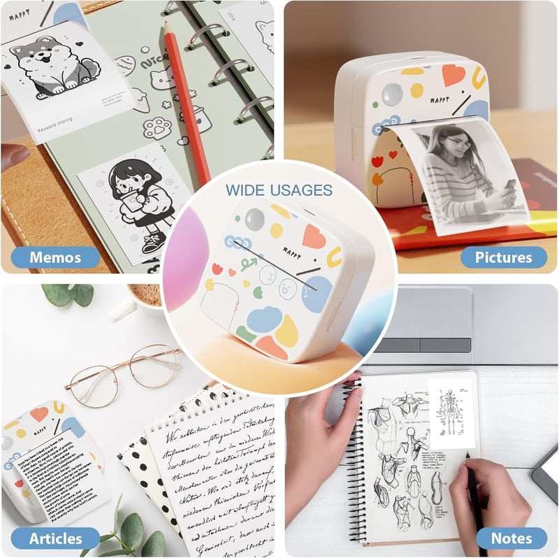 🎁 Juletilbud 50 % RABAT!! 🖨️ Mini bærbar klistermærkepriinter✨ Bærbar Bluetooth-printer til DIY og gaver🔖