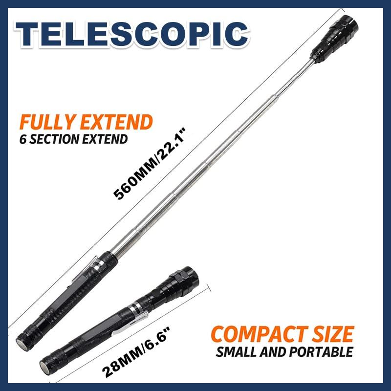 🔦 50 % rabat! 🎉Multifunktionel magnetisk teleskop-lommelygte
