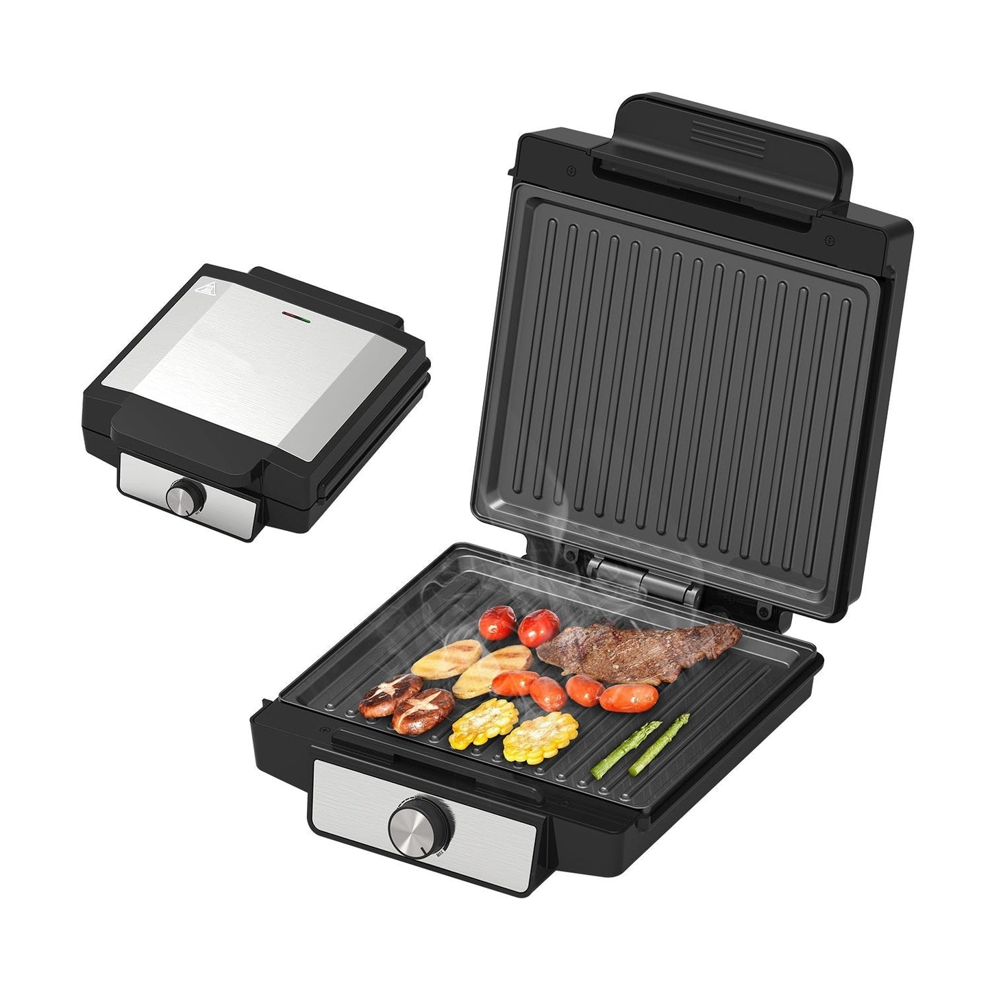 1400W elektrisk panini-press og grill