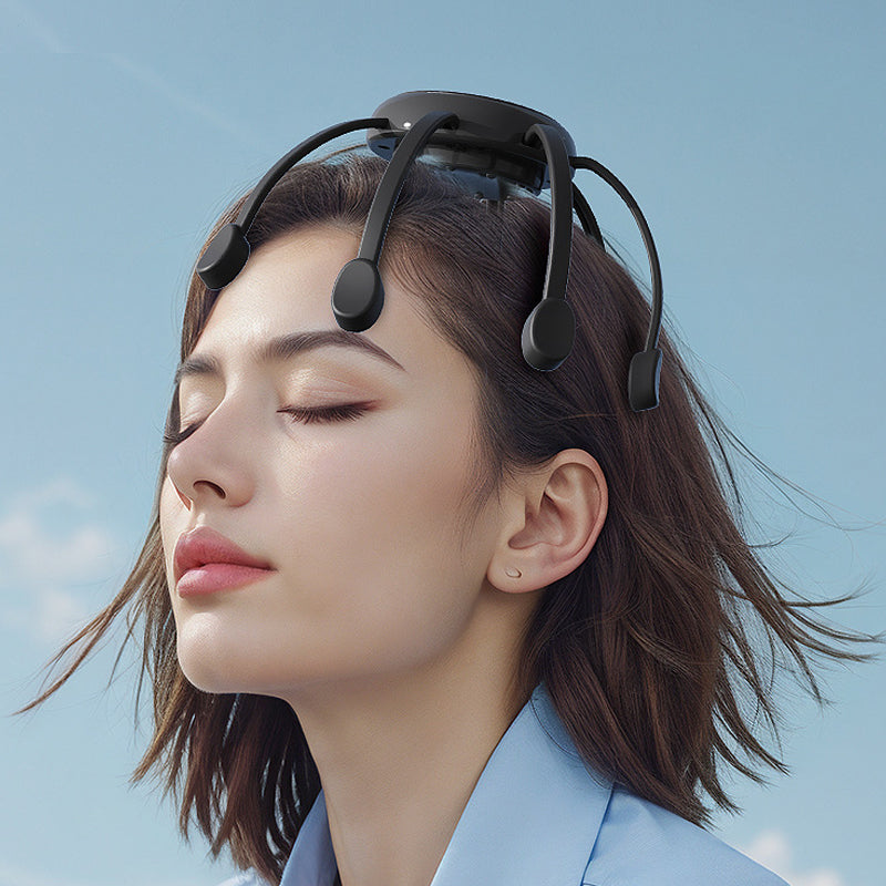 💆‍♂️ Intelligent blæksprutteformet hovedmassager – afslappende æltning, flere tilstande og bærbart design 🔋