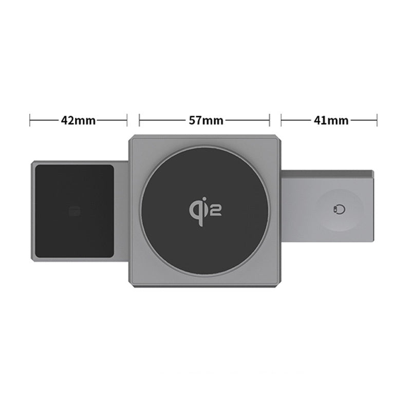 3-i-1 foldbar magnetisk trådløs opladningsstation