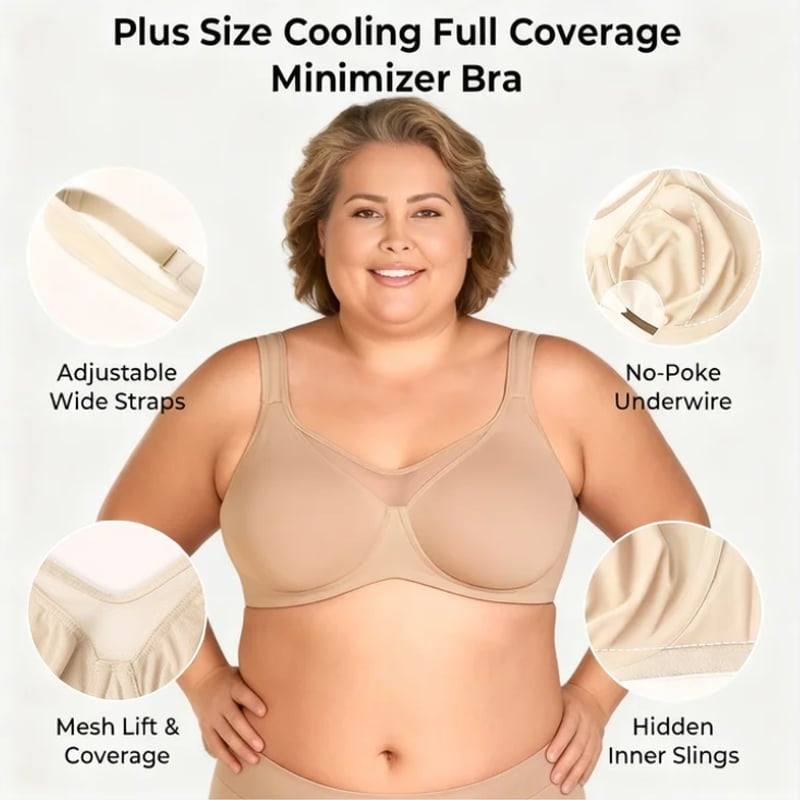 🏆 50 % rabat! 💐 Elegant transparent fulddækkende plus-size bh til kvinder