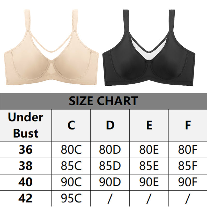 🏆 50 % rabat! 💐 Elegant transparent fulddækkende plus-size bh til kvinder