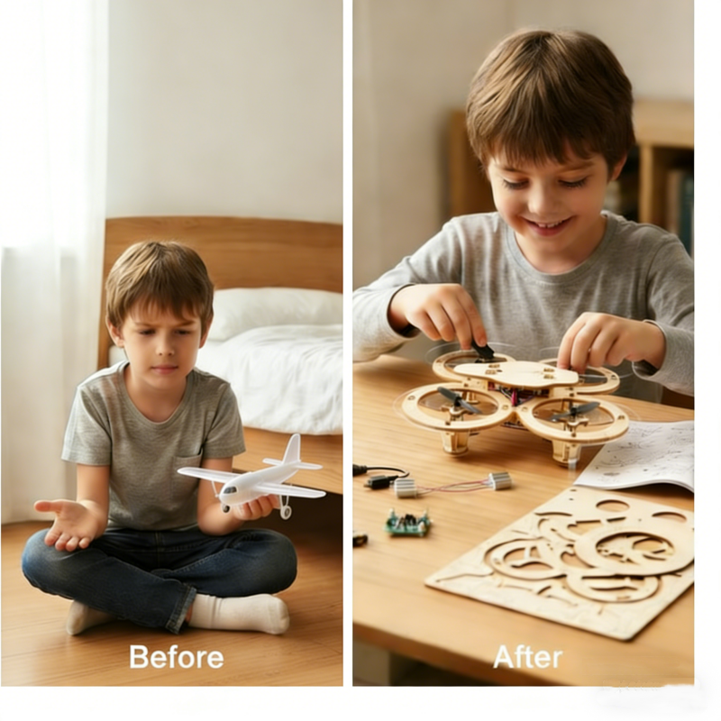 📢📢50% rabat!! ⏰🎁 DIY byggesæt til trædrone