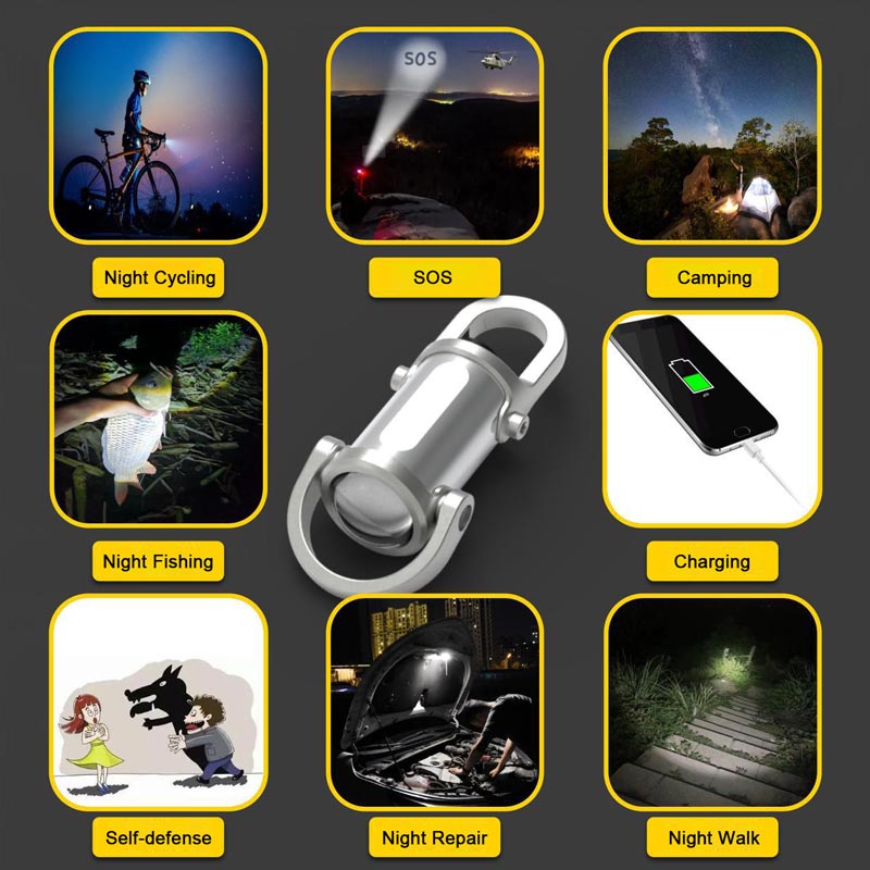 🎉 2026 UDSALG – over 46.000 solgt! 🔦 1200LM mini-nøgleringslygte – 2-i-1 EDC-nødværktøj ✨