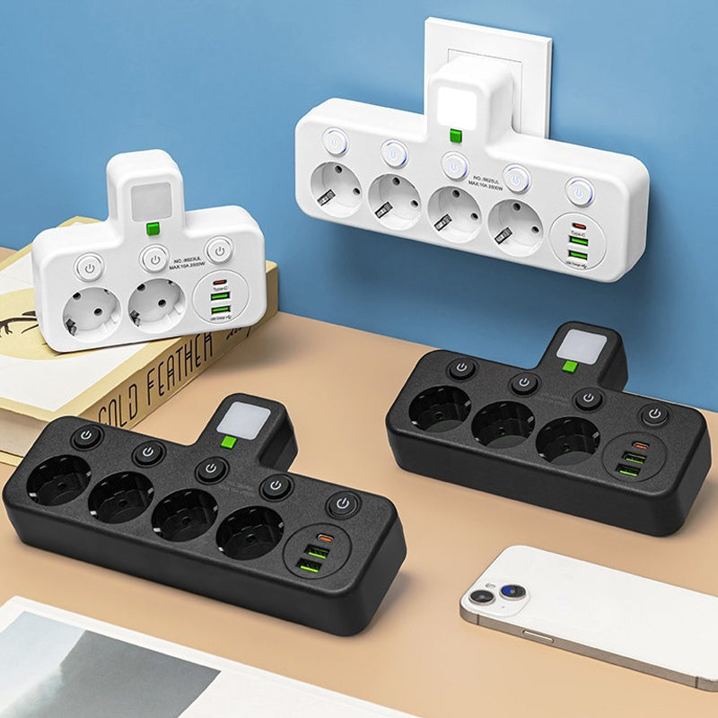 Smart stikdåse med USB-porte