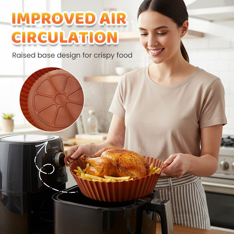 Bag & gør maden sprød med det samme! Genanvendelig silikoneindsats til airfryer
