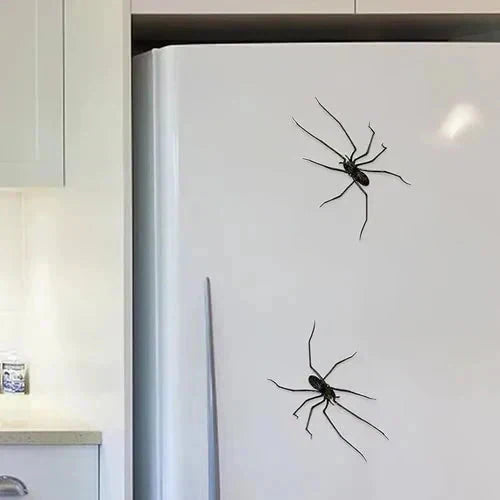 🧲 50 % RABAT! 🕷️ Realistiske edderkoppemagneter – kraftig holdekraft til køleskab, døre og dekoration 🚗