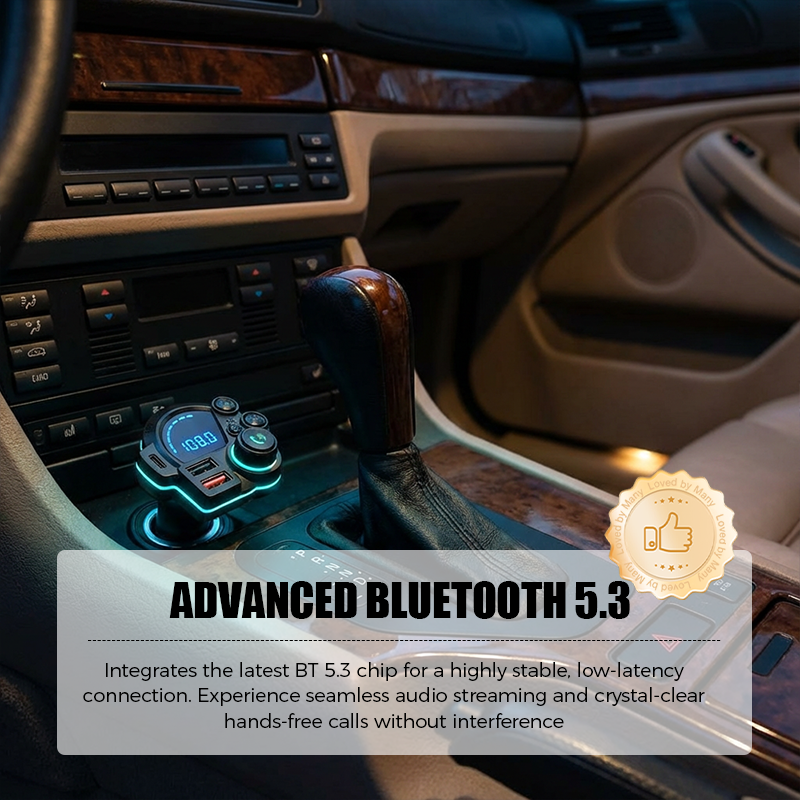 🔥Tidsbegrænset tilbud – Universal FM Bluetooth-transmitter til bil med dobbeltport