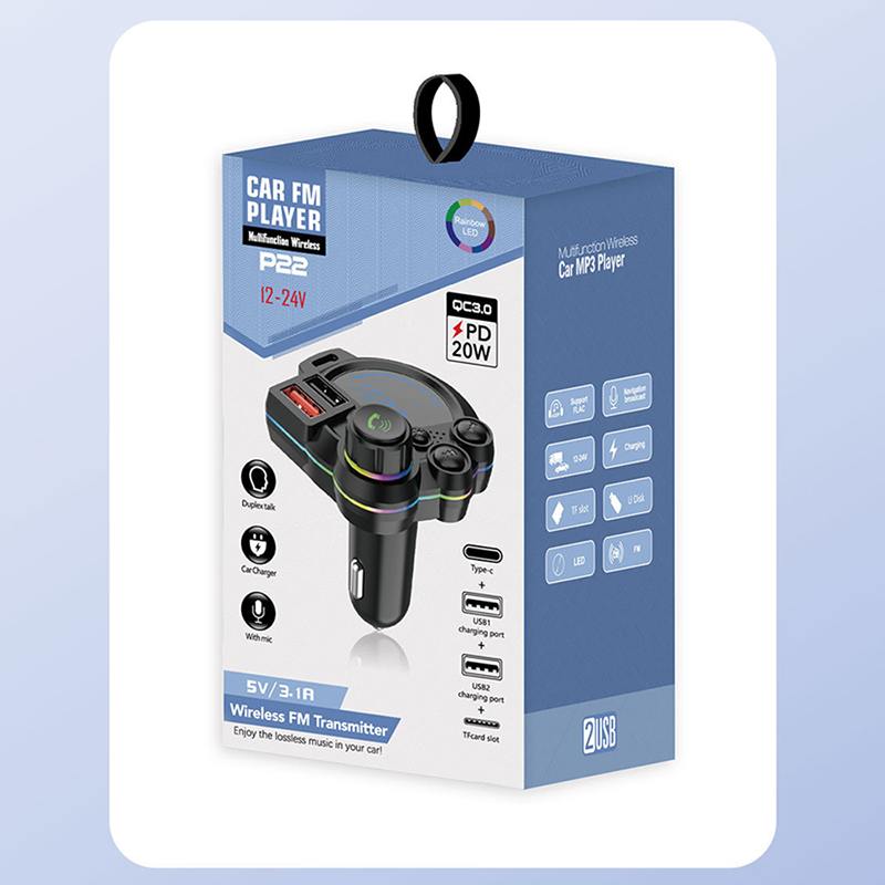 🔥Tidsbegrænset tilbud – Universal FM Bluetooth-transmitter til bil med dobbeltport