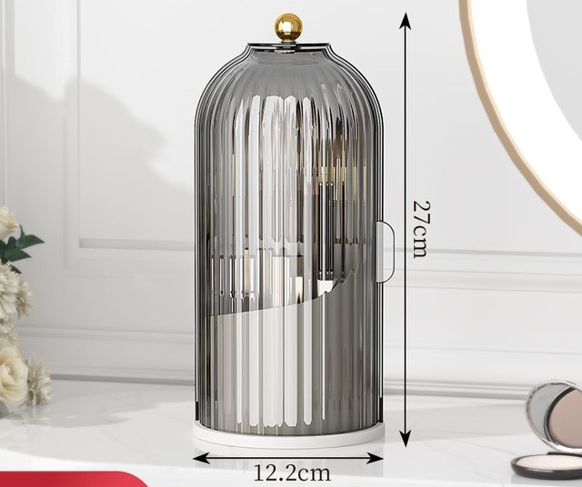 🏡 50% RABAT ✨ | Tandbørsteholder med skydelåg – 3 rum og 360° roterbar