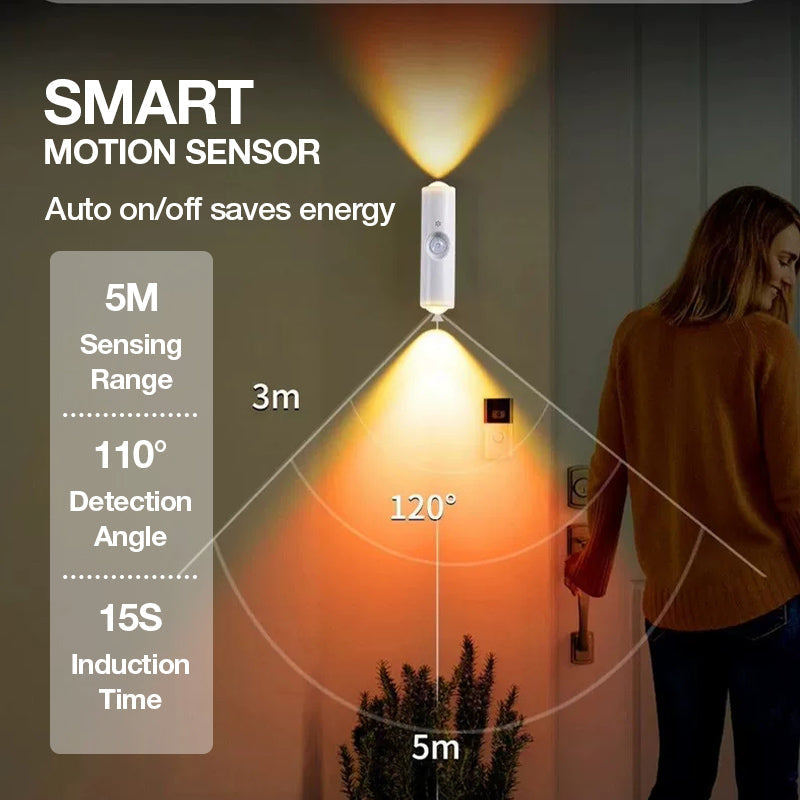 ✨ Magnetisk smart bevægelsessensorlampe med RGB-belysning – justerbar stemningsbelysning 🌈💡