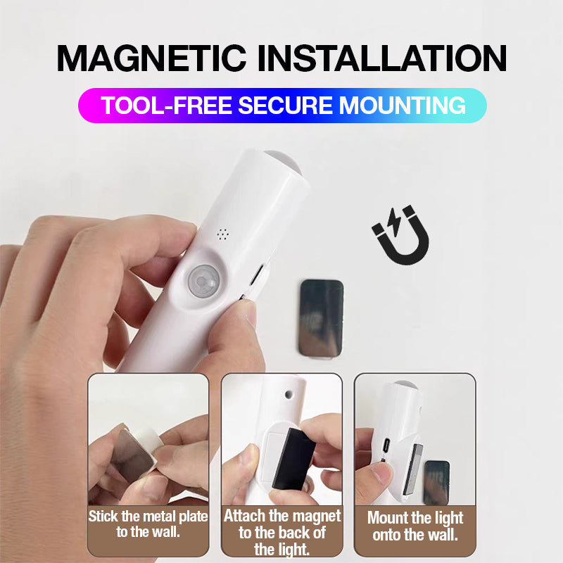 ✨ Magnetisk smart bevægelsessensorlampe med RGB-belysning – justerbar stemningsbelysning 🌈💡