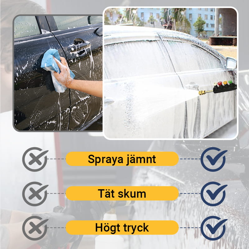 🏡 【PROFESSIONEL RENGØRING】4000 PSI teleskopisk højtryksstav ✨ 3-i-1 rengøring til hele huset – uden stige!