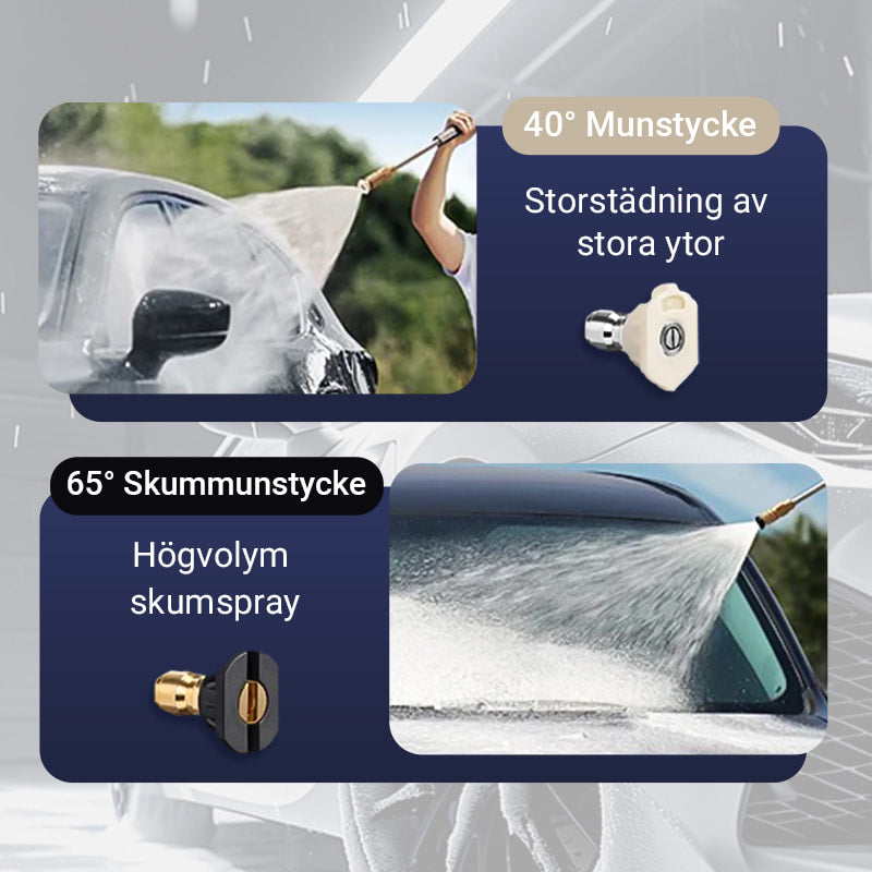 🏡 【PROFESSIONEL RENGØRING】4000 PSI teleskopisk højtryksstav ✨ 3-i-1 rengøring til hele huset – uden stige!