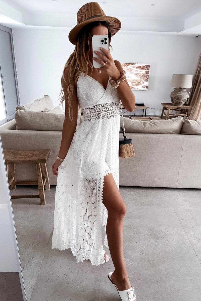 🎁Nyhed – 50% RABAT💥Dame Jumpsuit med Spaghettistropper – Løs, afslappet jumpsuit med cut-out design✨