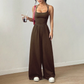 Casual jumpsuit med spaghettistropper til kvinder