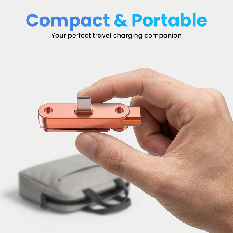 Hurtigoplader med 360° foldbart telefonstativ
