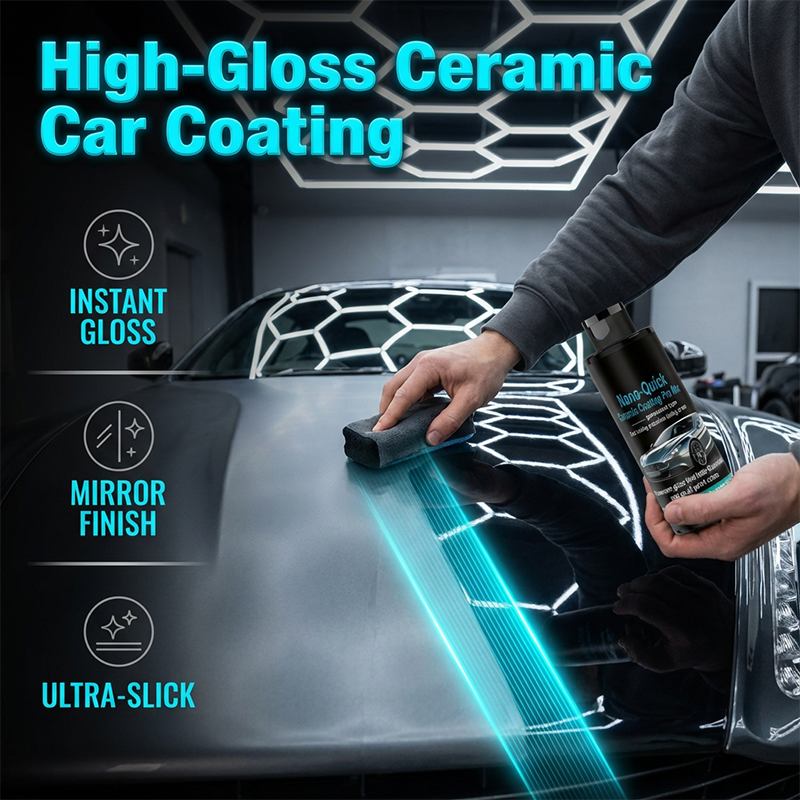 🚗 50% RABAT NU!💧 Højglans hydrofobisk nanokeramisk spray – spejlglans & vandbeskyttelse – skønhedsbehandling til bilen ✨
