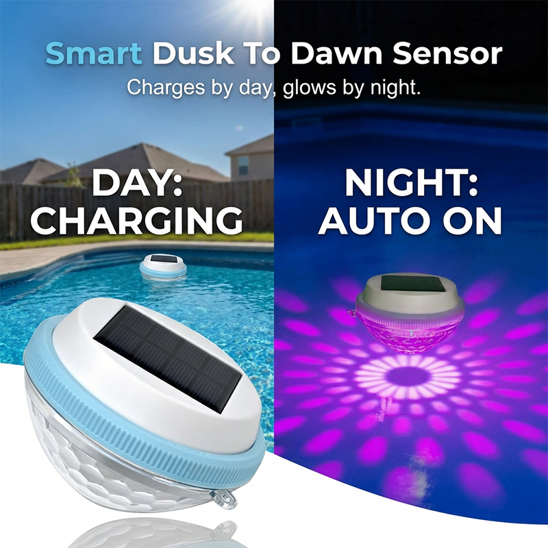 📉 Prisen er sat ned! Skynd dig før den bliver udsolgt 🏃‍♂️ LED solcelledrevet flydende poollampe