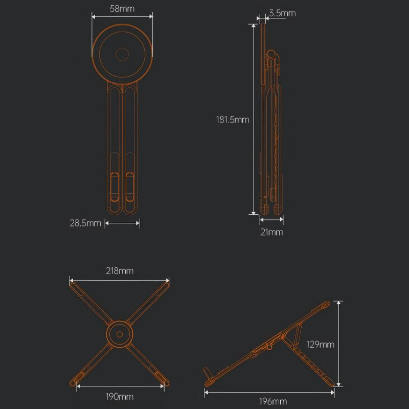 4-i-1 multifunktionelt magnetisk stativ til enheder