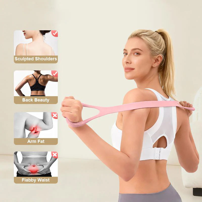 Ergonomisk holdningsbånd med dobbelt løkke – holdbart silikonebånd til ryg- og skuldertræning 🏋️‍♀️