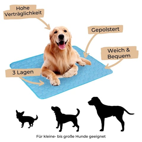 🐾 50% RABAT NU! ❄️ Premium kølemåtte til kæledyr – selvkølende, åndbar og vandtæt design 🐶