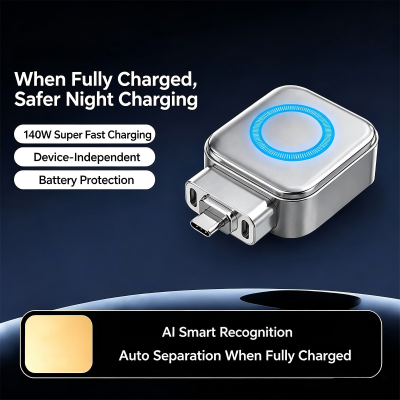 🌞 Sommertilbud: 48 % rabat! ⚡ 140 W superhurtig oplader med AI-automatisk slukning – USB-C PD3.1 – intelligent batteribeskyttelse – til iPhone, MacBook og tablets