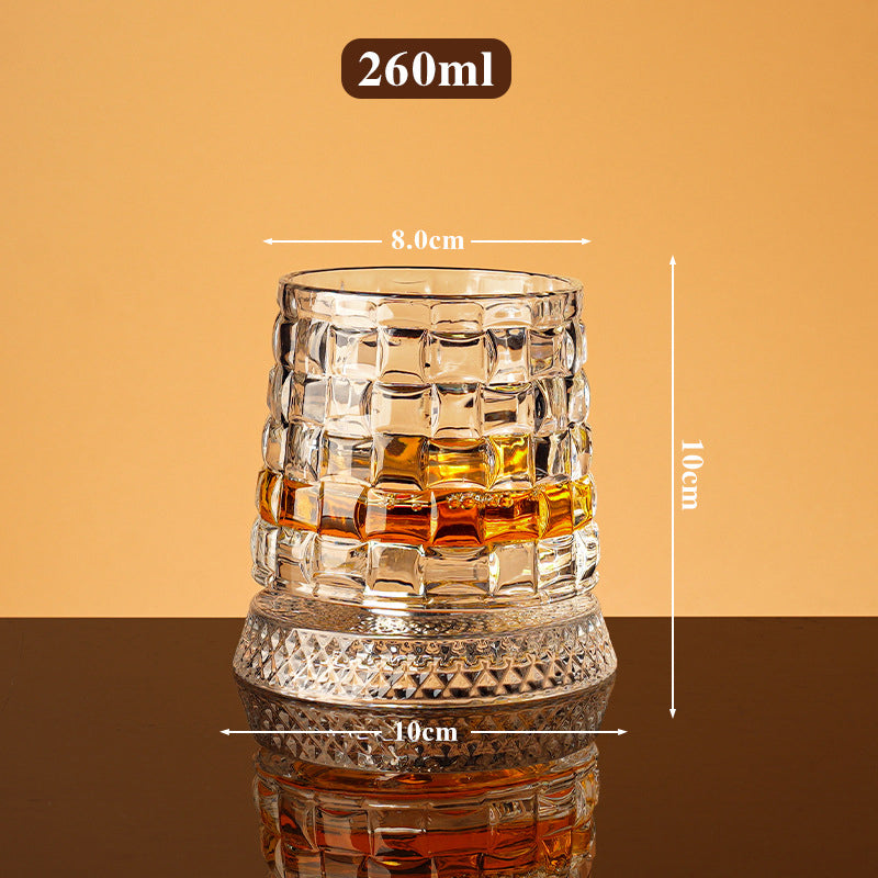 Unikt roterende drikkeglas | ✨ Visuelt spektakulært | 🎁 Perfekt gave til whiskyelskere 🥃
