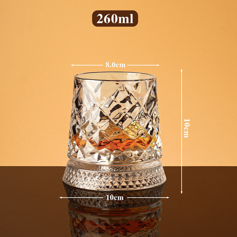 Unikt roterende drikkeglas | ✨ Visuelt spektakulært | 🎁 Perfekt gave til whiskyelskere 🥃