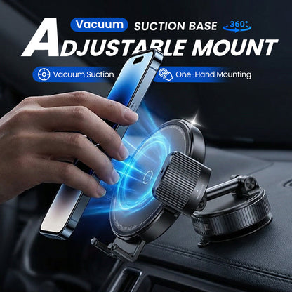 📢 50% RABAT NU! Magnetisk bilholder med vakuumsugekop – N55 & 1080° rotation