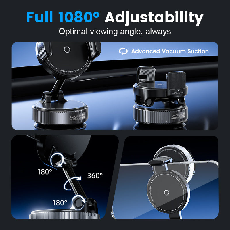 📢 50% RABAT NU! Magnetisk bilholder med vakuumsugekop – N55 & 1080° rotation