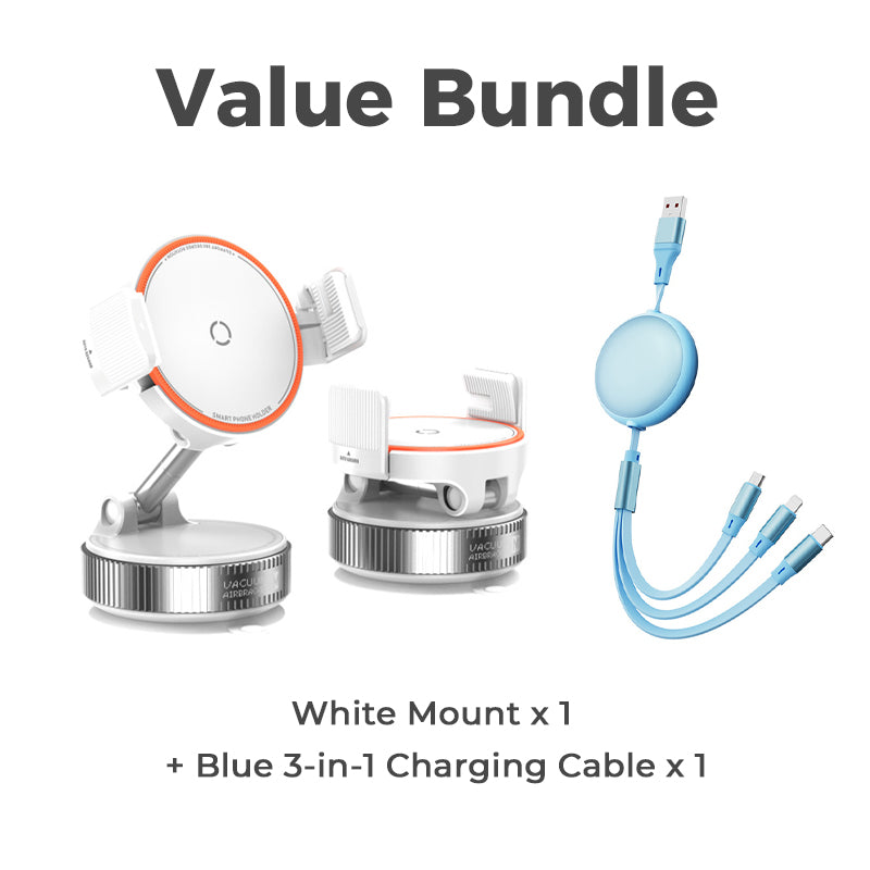 📢 50% RABAT NU! Magnetisk bilholder med vakuumsugekop – N55 & 1080° rotation