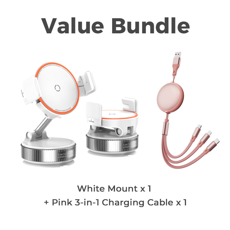 📢 50% RABAT NU! Magnetisk bilholder med vakuumsugekop – N55 & 1080° rotation