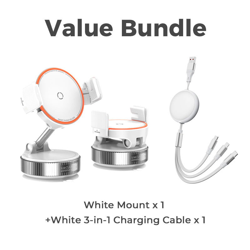 📢 50% RABAT NU! Magnetisk bilholder med vakuumsugekop – N55 & 1080° rotation