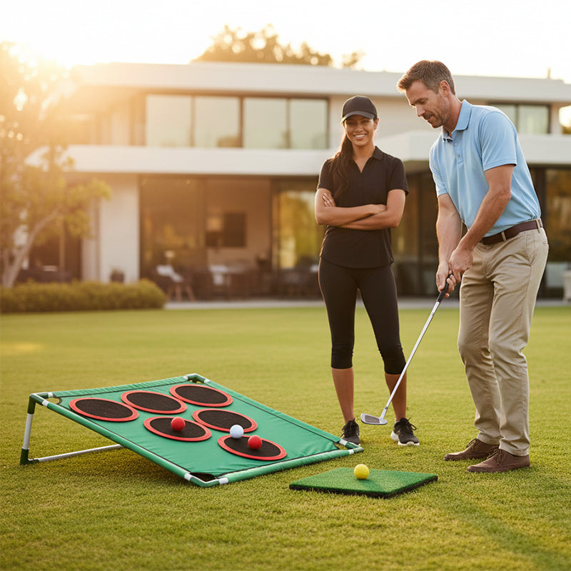 Bærbart golfmålspilsæt til børn