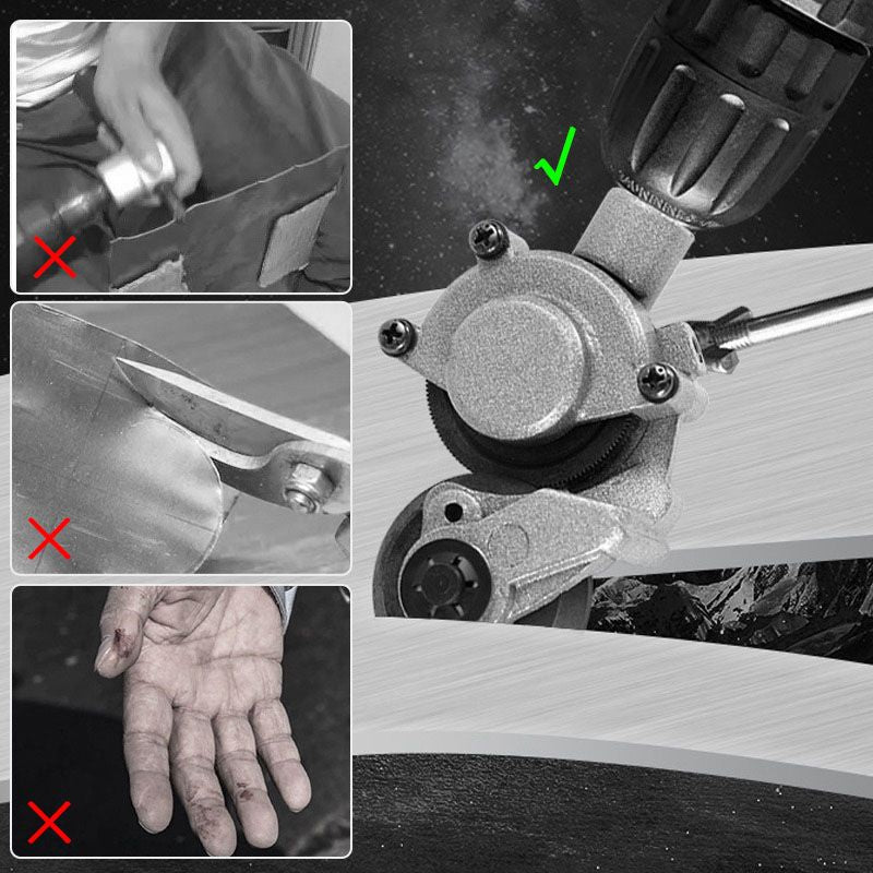 ⚡ 50 % RABAT NU! ✨ Pladesaks til boremaskine – 3-i-1-værktøj til stål, aluminium og kobber 🔧💥